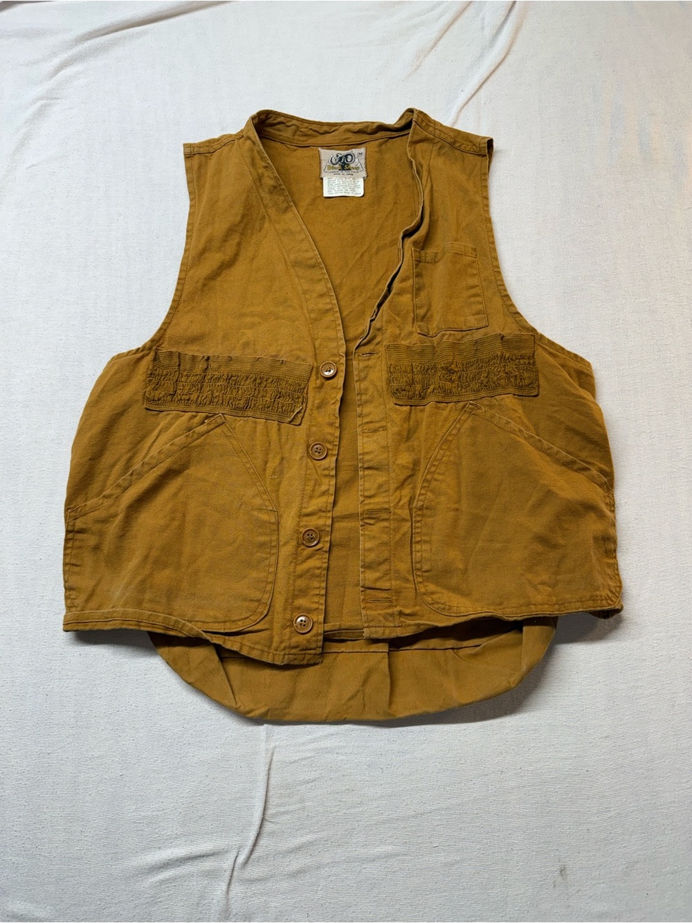Mustard Cotton Hunting Vest - Women's Top